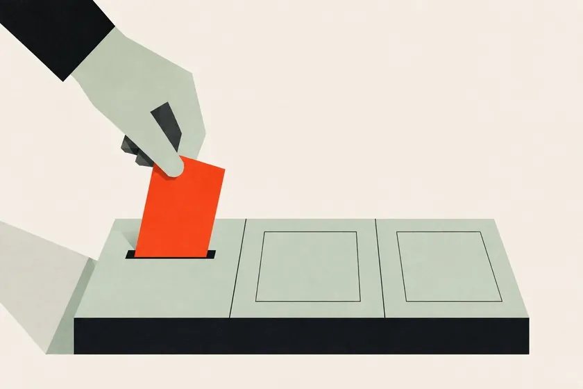 A first card being placed on an empty board